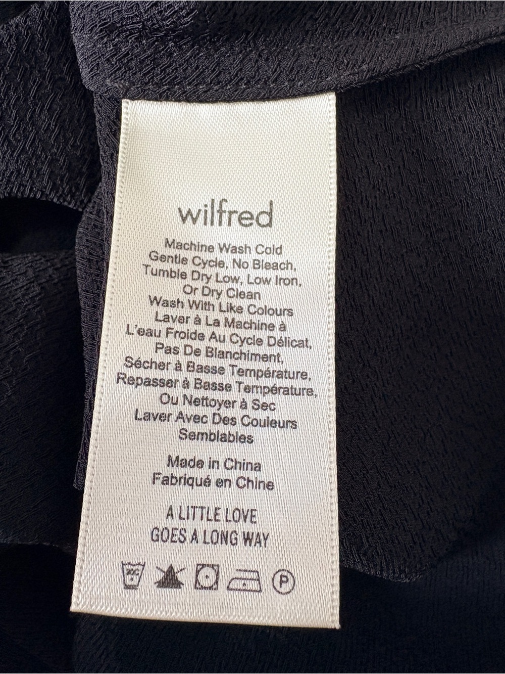 Wilfred Aritzia Black Crepe Boat Neck Dolman Sleeve Blouse XS - Picture 7 of 11